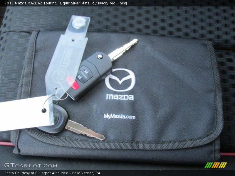 Liquid Silver Metallic / Black/Red Piping 2011 Mazda MAZDA2 Touring