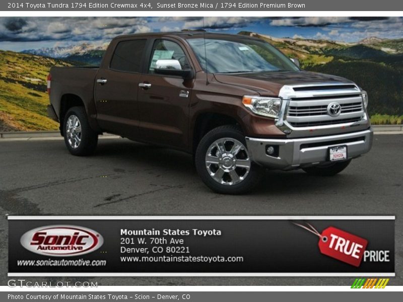 Sunset Bronze Mica / 1794 Edition Premium Brown 2014 Toyota Tundra 1794 Edition Crewmax 4x4