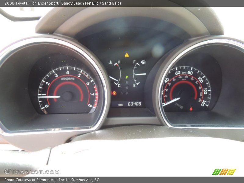 Sandy Beach Metallic / Sand Beige 2008 Toyota Highlander Sport