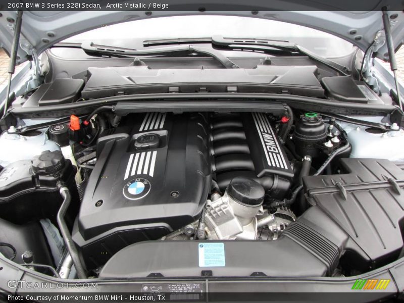 Arctic Metallic / Beige 2007 BMW 3 Series 328i Sedan
