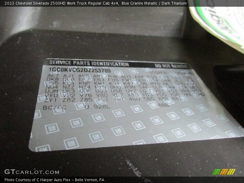 Blue Granite Metallic / Dark Titanium 2013 Chevrolet Silverado 2500HD Work Truck Regular Cab 4x4
