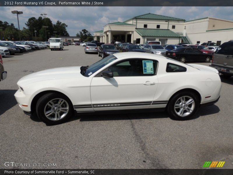 Performance White / Stone 2012 Ford Mustang V6 Coupe