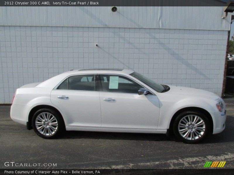 Ivory Tri-Coat Pearl / Black 2012 Chrysler 300 C AWD