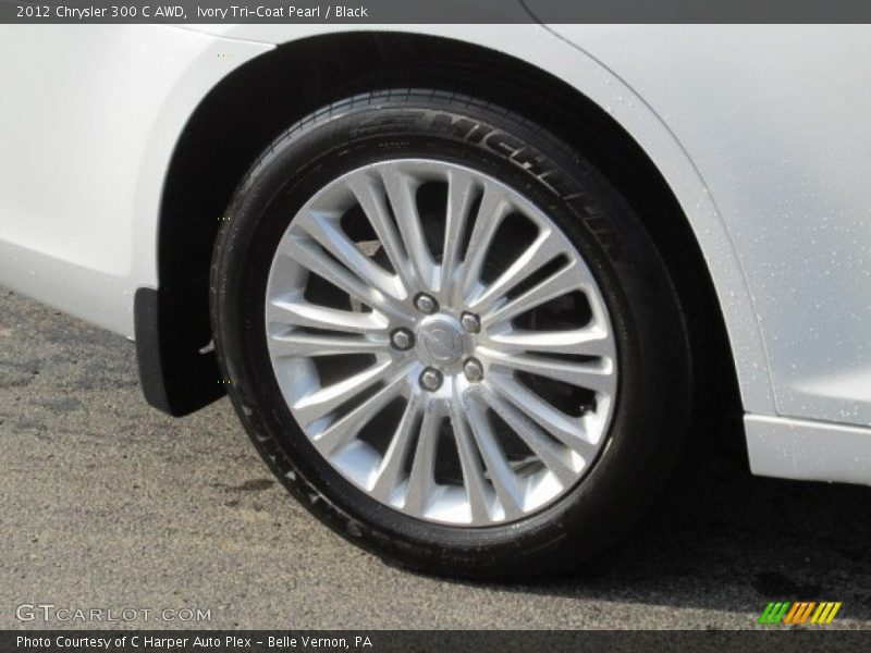 Ivory Tri-Coat Pearl / Black 2012 Chrysler 300 C AWD