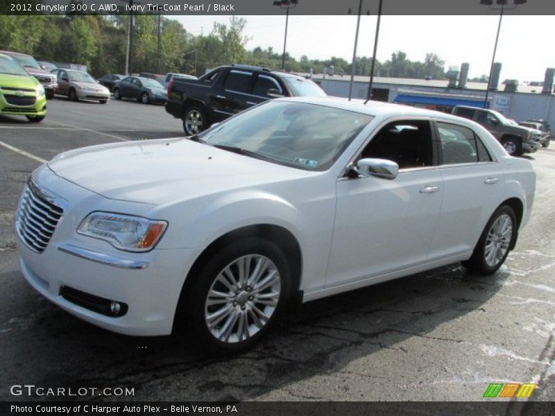 Ivory Tri-Coat Pearl / Black 2012 Chrysler 300 C AWD