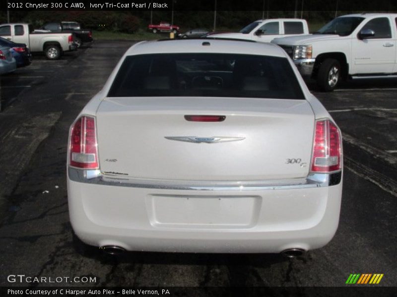 Ivory Tri-Coat Pearl / Black 2012 Chrysler 300 C AWD