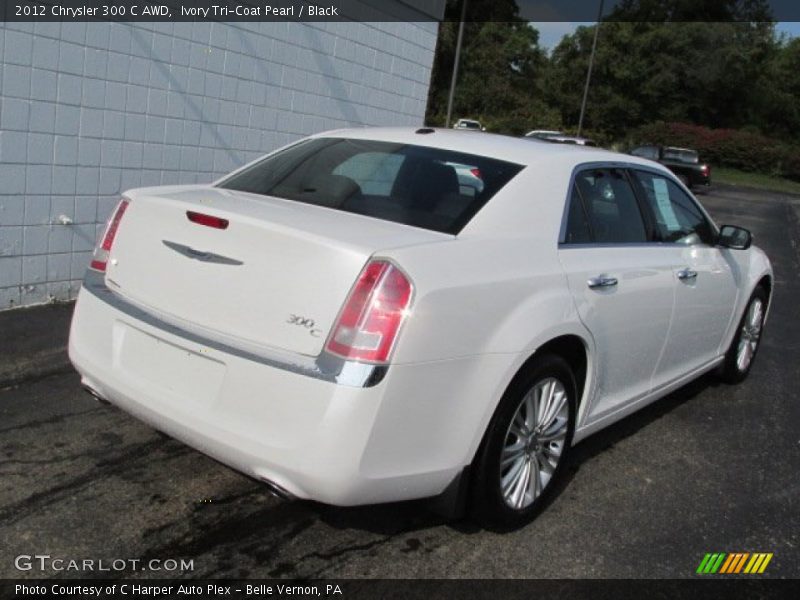 Ivory Tri-Coat Pearl / Black 2012 Chrysler 300 C AWD