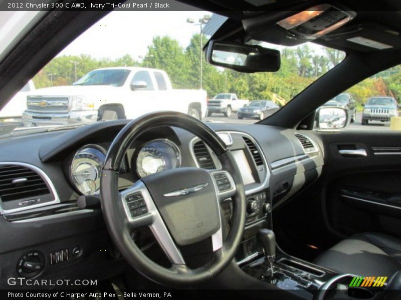 Ivory Tri-Coat Pearl / Black 2012 Chrysler 300 C AWD