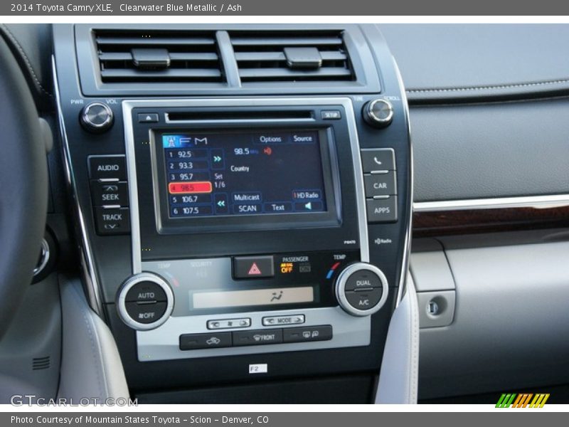 Clearwater Blue Metallic / Ash 2014 Toyota Camry XLE