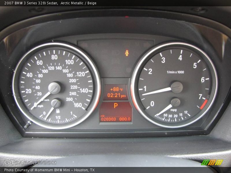Arctic Metallic / Beige 2007 BMW 3 Series 328i Sedan