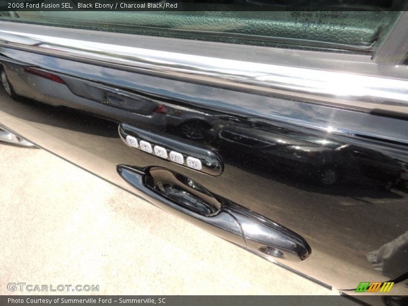 Black Ebony / Charcoal Black/Red 2008 Ford Fusion SEL