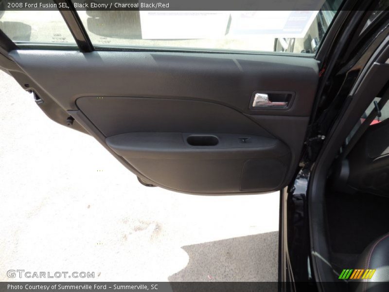 Black Ebony / Charcoal Black/Red 2008 Ford Fusion SEL
