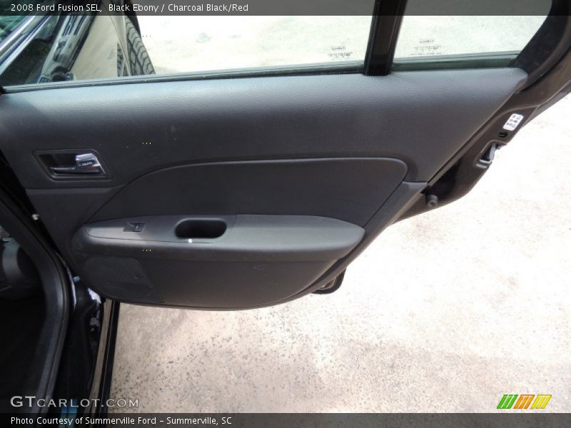 Black Ebony / Charcoal Black/Red 2008 Ford Fusion SEL