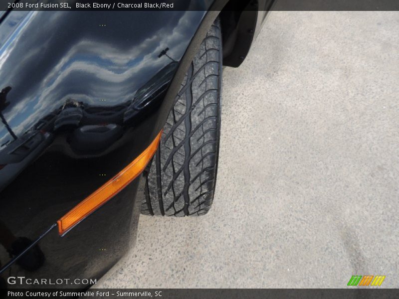 Black Ebony / Charcoal Black/Red 2008 Ford Fusion SEL