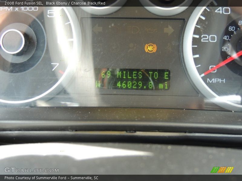 Black Ebony / Charcoal Black/Red 2008 Ford Fusion SEL