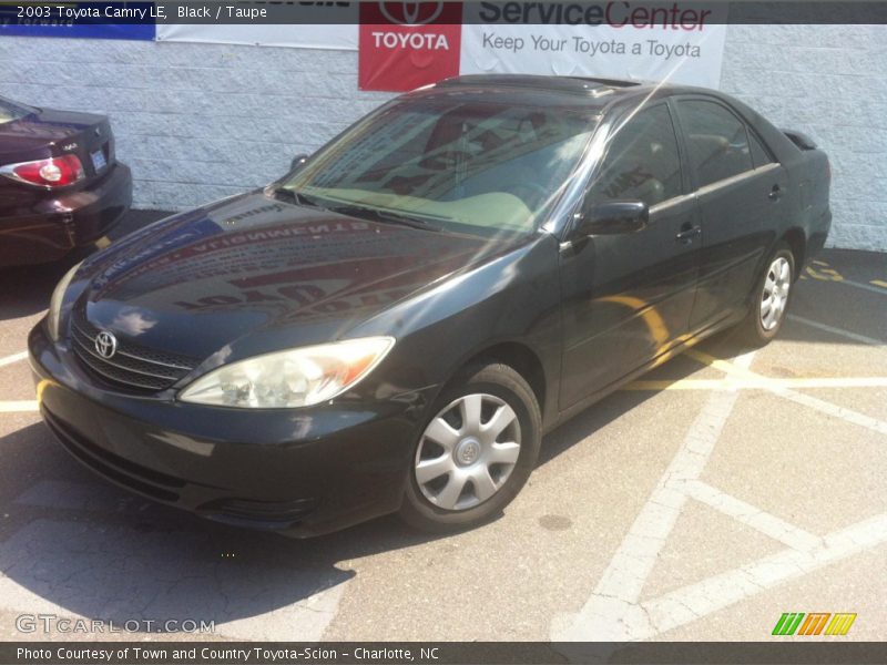 Black / Taupe 2003 Toyota Camry LE