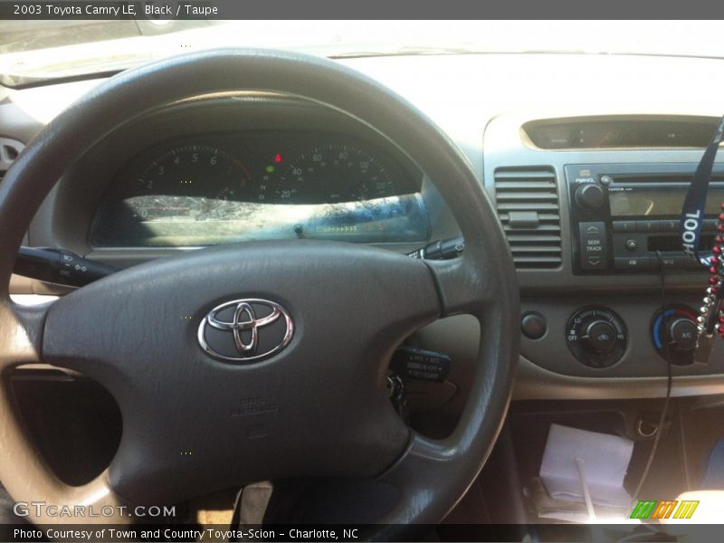 Black / Taupe 2003 Toyota Camry LE