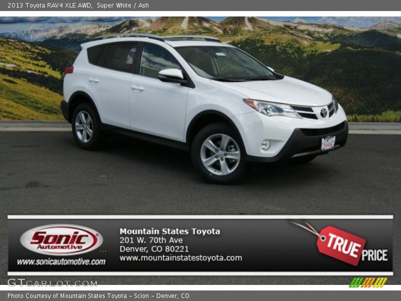 Super White / Ash 2013 Toyota RAV4 XLE AWD