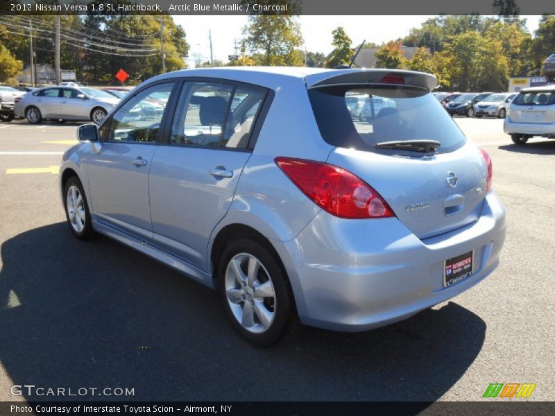 Arctic Blue Metallic / Charcoal 2012 Nissan Versa 1.8 SL Hatchback