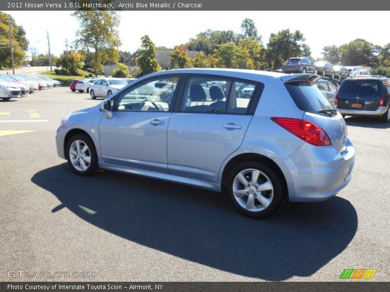 Arctic Blue Metallic / Charcoal 2012 Nissan Versa 1.8 SL Hatchback
