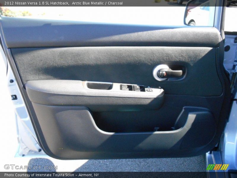 Arctic Blue Metallic / Charcoal 2012 Nissan Versa 1.8 SL Hatchback