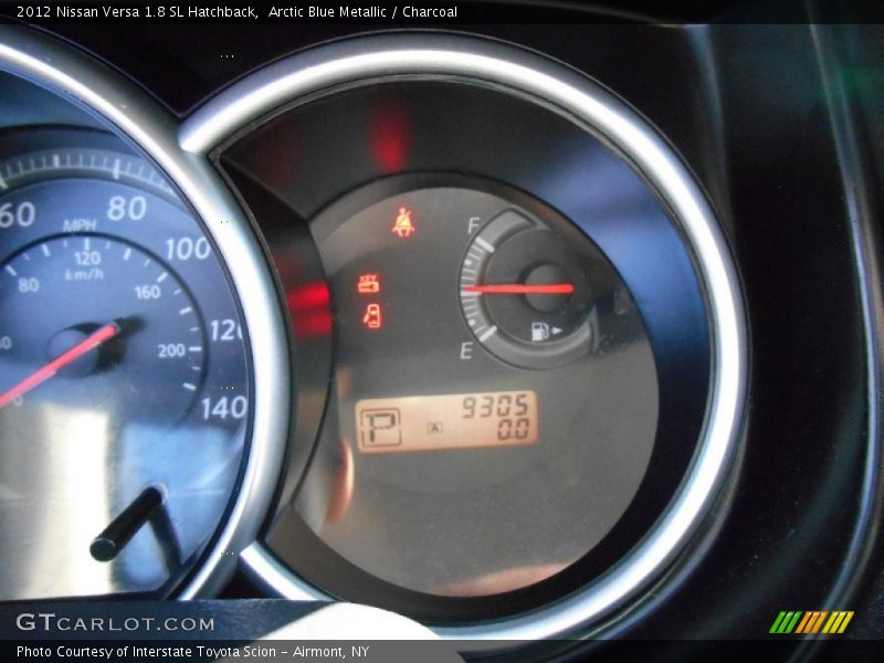 Arctic Blue Metallic / Charcoal 2012 Nissan Versa 1.8 SL Hatchback