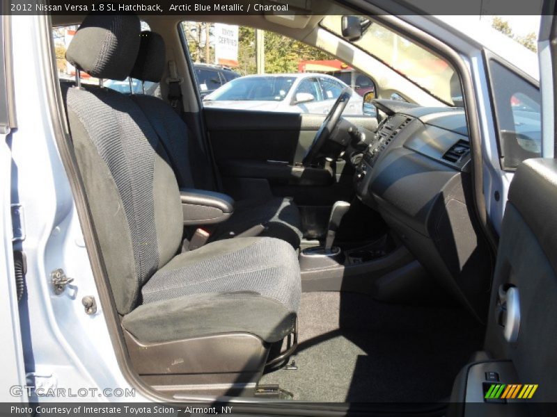 Arctic Blue Metallic / Charcoal 2012 Nissan Versa 1.8 SL Hatchback