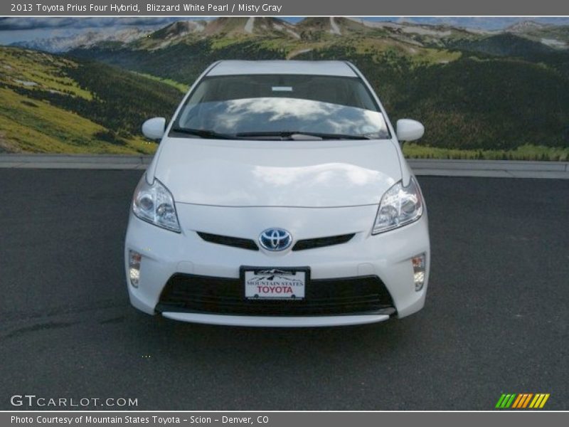 Blizzard White Pearl / Misty Gray 2013 Toyota Prius Four Hybrid