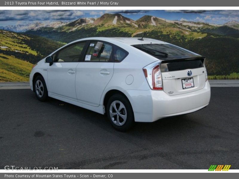 Blizzard White Pearl / Misty Gray 2013 Toyota Prius Four Hybrid