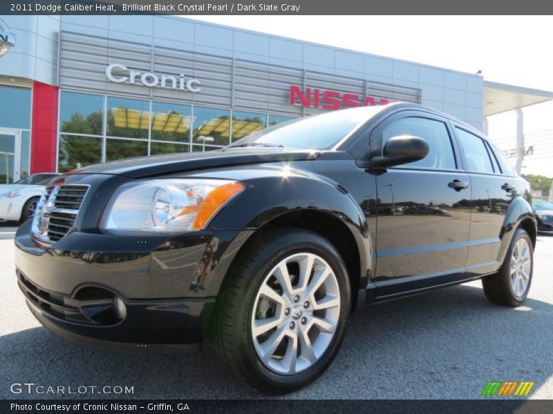Brilliant Black Crystal Pearl / Dark Slate Gray 2011 Dodge Caliber Heat