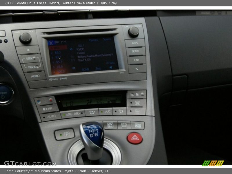 Winter Gray Metallic / Dark Gray 2013 Toyota Prius Three Hybrid