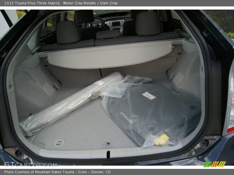Winter Gray Metallic / Dark Gray 2013 Toyota Prius Three Hybrid