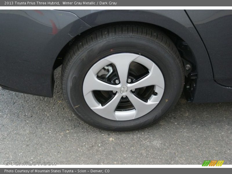 Winter Gray Metallic / Dark Gray 2013 Toyota Prius Three Hybrid
