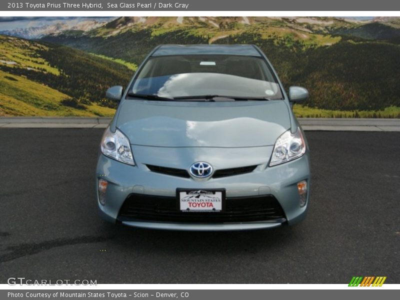 Sea Glass Pearl / Dark Gray 2013 Toyota Prius Three Hybrid