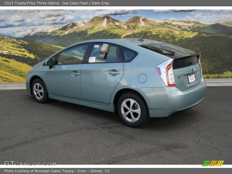 Sea Glass Pearl / Dark Gray 2013 Toyota Prius Three Hybrid