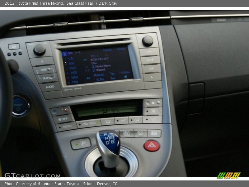 Sea Glass Pearl / Dark Gray 2013 Toyota Prius Three Hybrid