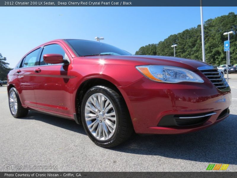 Deep Cherry Red Crystal Pearl Coat / Black 2012 Chrysler 200 LX Sedan