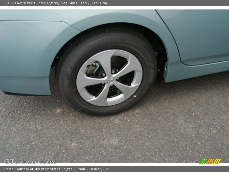 Sea Glass Pearl / Dark Gray 2013 Toyota Prius Three Hybrid