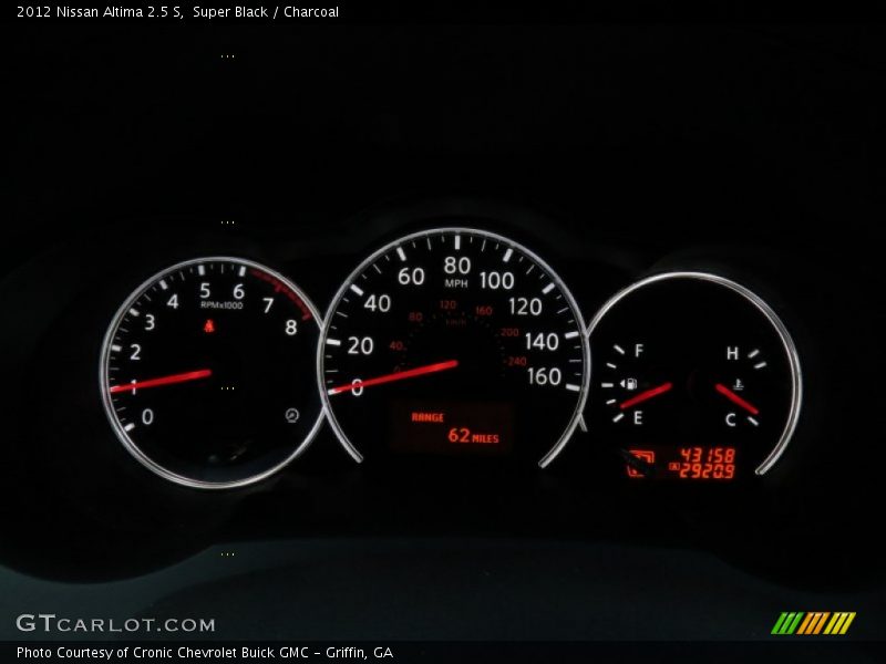 Super Black / Charcoal 2012 Nissan Altima 2.5 S