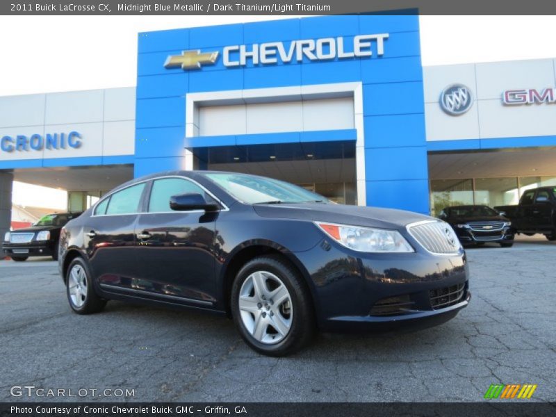 Midnight Blue Metallic / Dark Titanium/Light Titanium 2011 Buick LaCrosse CX