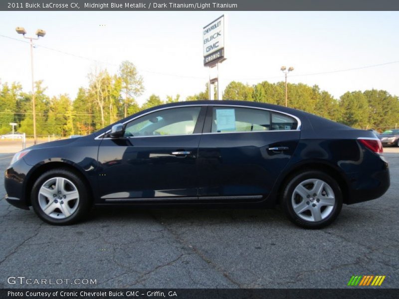 Midnight Blue Metallic / Dark Titanium/Light Titanium 2011 Buick LaCrosse CX