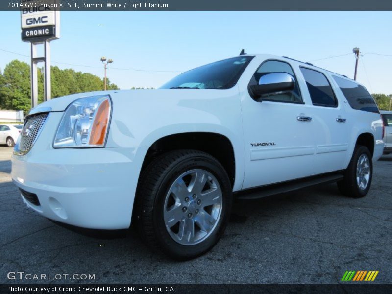 Summit White / Light Titanium 2014 GMC Yukon XL SLT