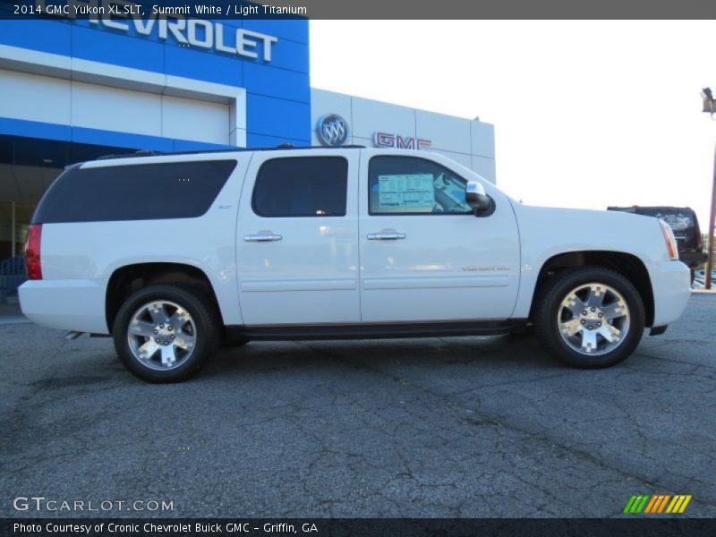 Summit White / Light Titanium 2014 GMC Yukon XL SLT