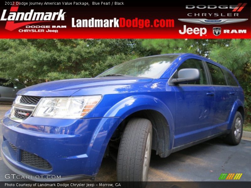 Blue Pearl / Black 2012 Dodge Journey American Value Package