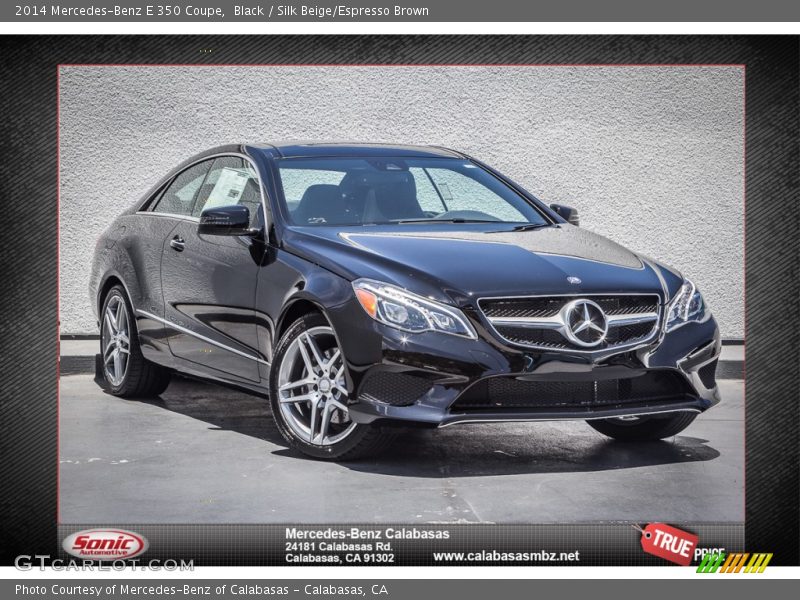 Black / Silk Beige/Espresso Brown 2014 Mercedes-Benz E 350 Coupe