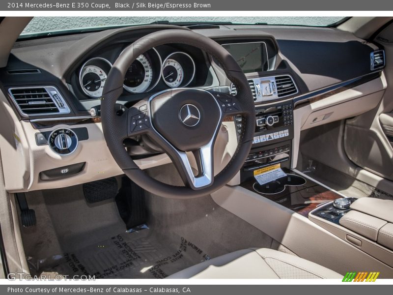 Black / Silk Beige/Espresso Brown 2014 Mercedes-Benz E 350 Coupe