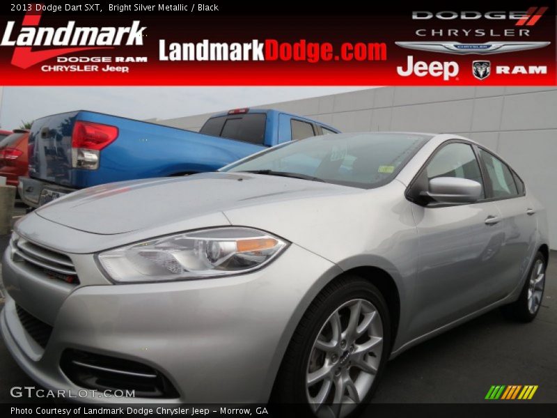 Bright Silver Metallic / Black 2013 Dodge Dart SXT