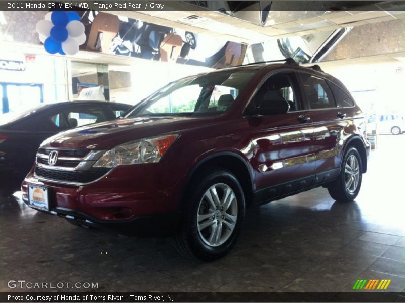 Tango Red Pearl / Gray 2011 Honda CR-V EX 4WD