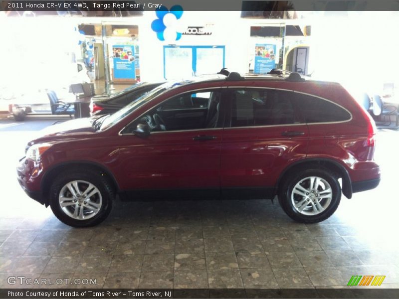 Tango Red Pearl / Gray 2011 Honda CR-V EX 4WD