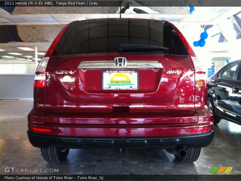 Tango Red Pearl / Gray 2011 Honda CR-V EX 4WD